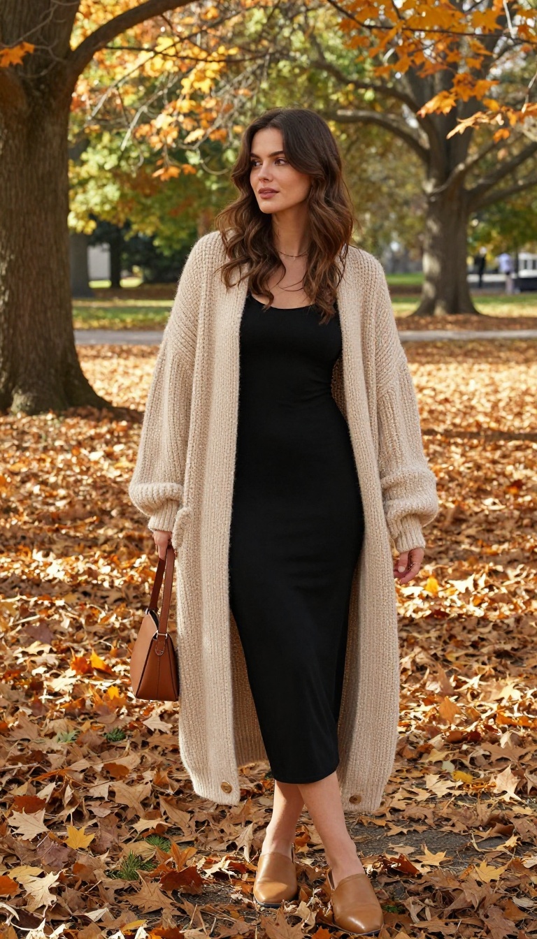12. Cardigan and Slip Dress