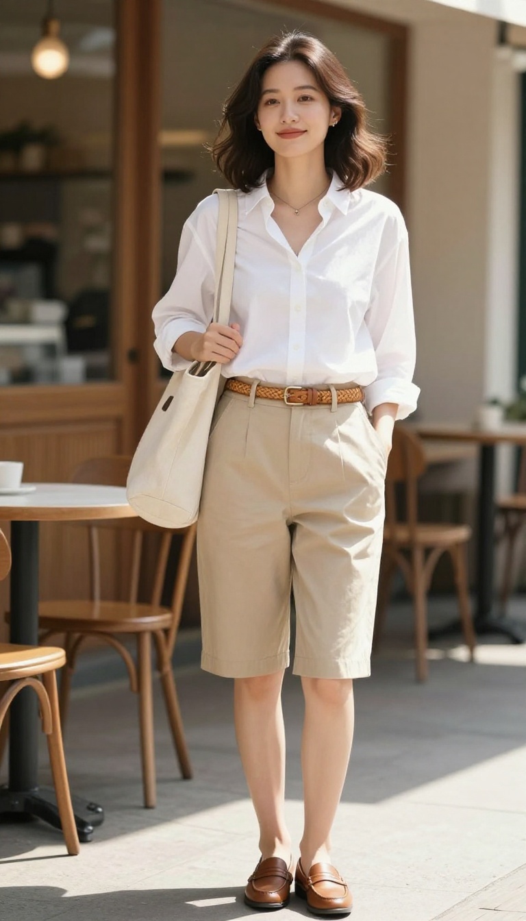 4. The Oxford Shirt and Chino Shorts