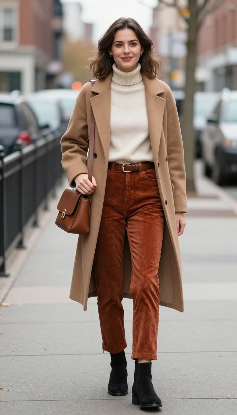 13. The Corduroy Pants with a Turtleneck