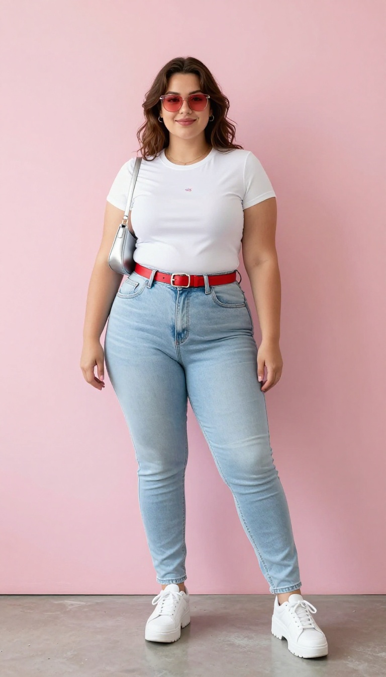 1. Low-Rise Denim & Baby Tee: The Ultimate Throwback Combo