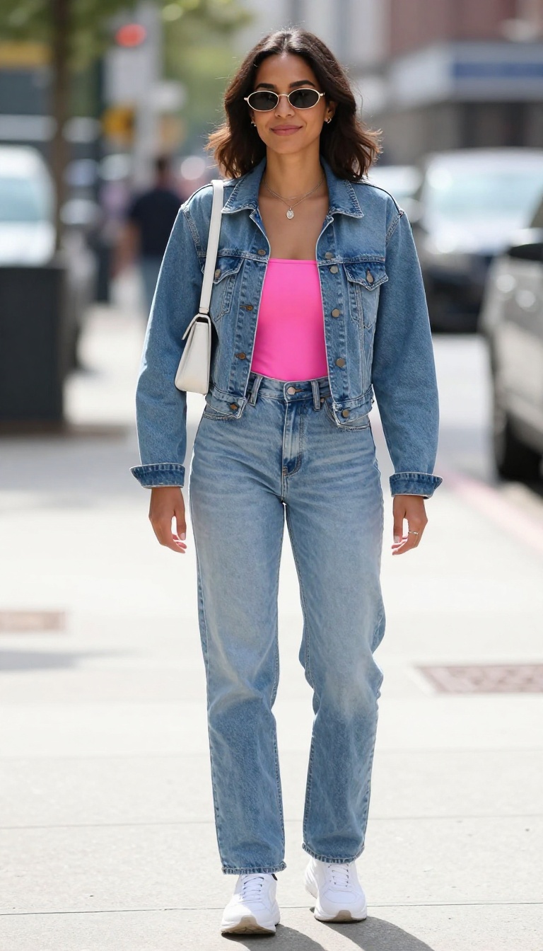 2. Denim on Denim with a Twist