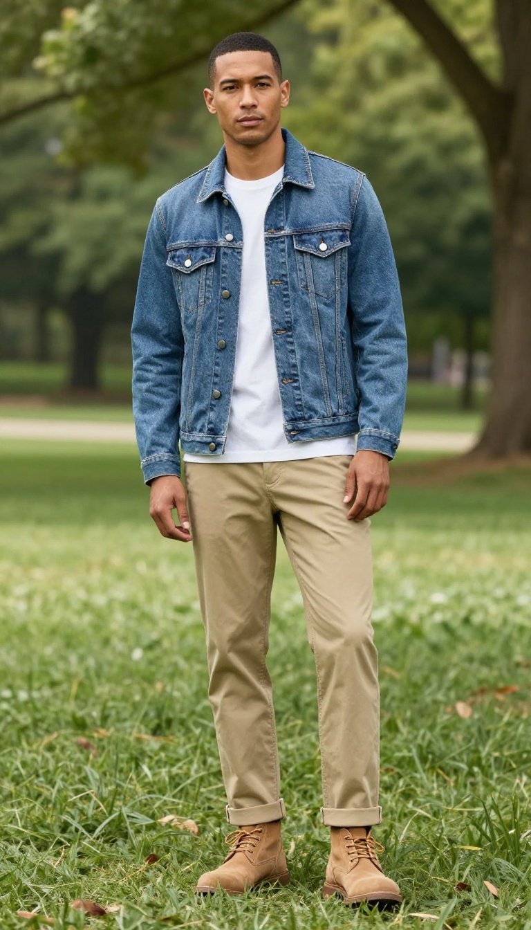 7. The Denim Jacket and White Tee