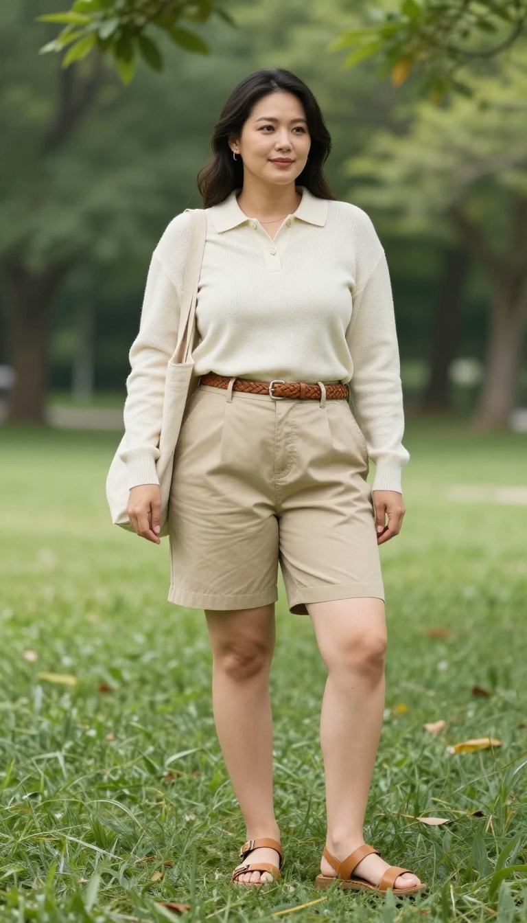4. The Knit Polo and Chino Shorts