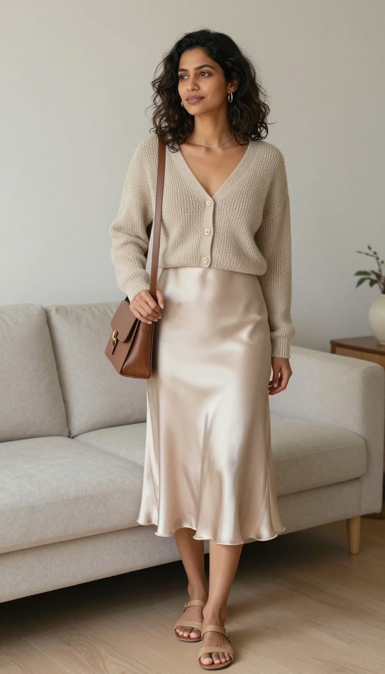 11. The Cardigan and Slip Skirt