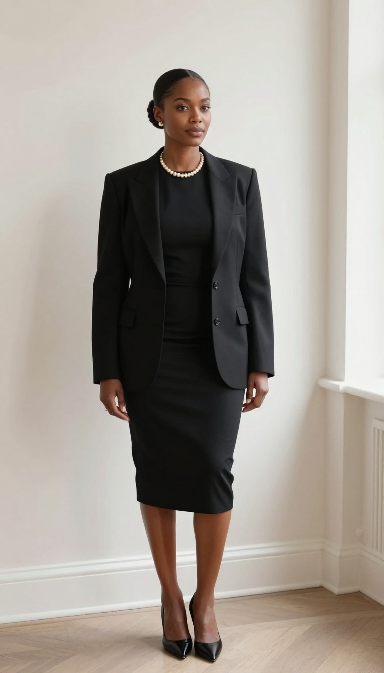 4. The Little Black Dress with Pearls
