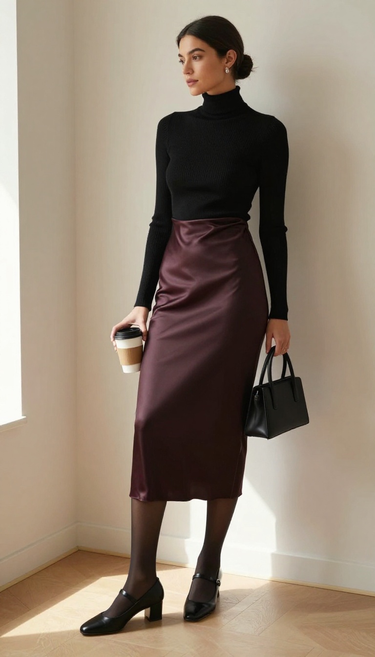 10. Turtleneck Under a Slip Dress