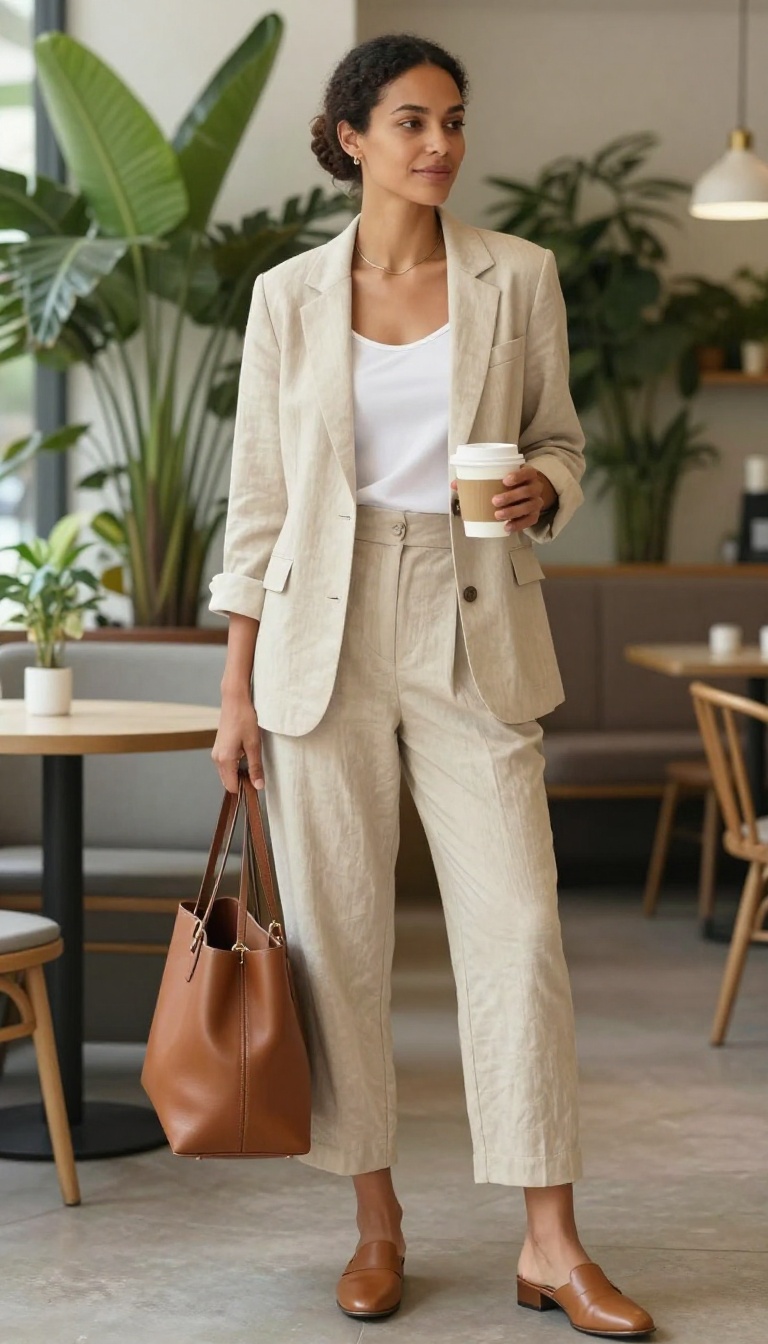 10. The Relaxed Blazer and Culottes