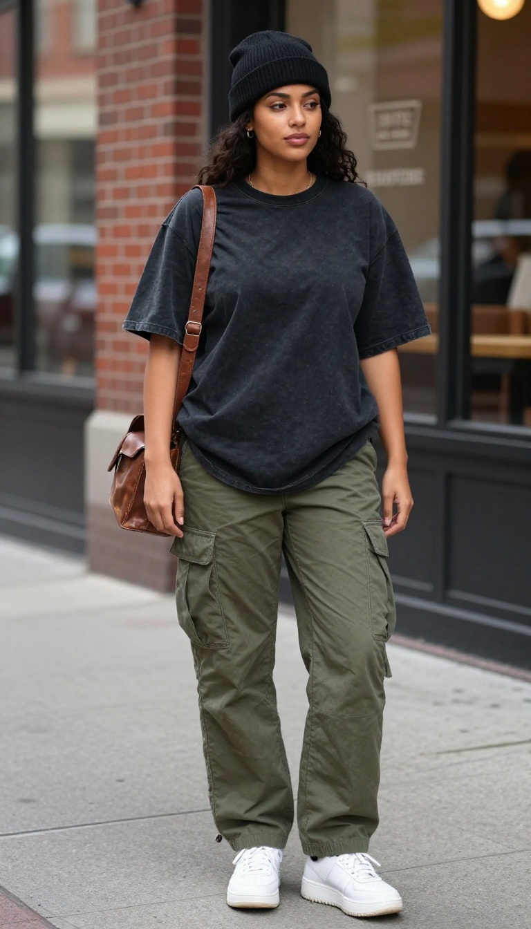 10. Vintage Band Tee and Cargo Pants