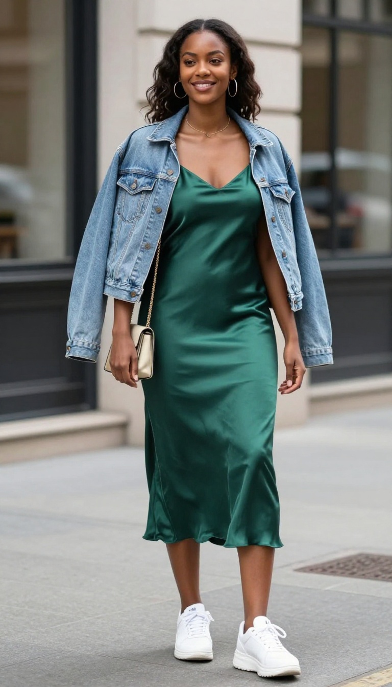 1. Slip Dress + Chunky Sneakers