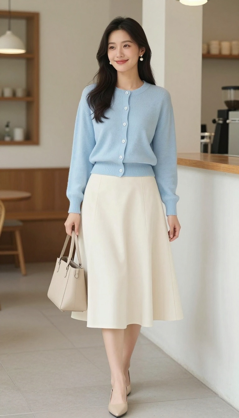 7. The Twin Set and A-Line Skirt