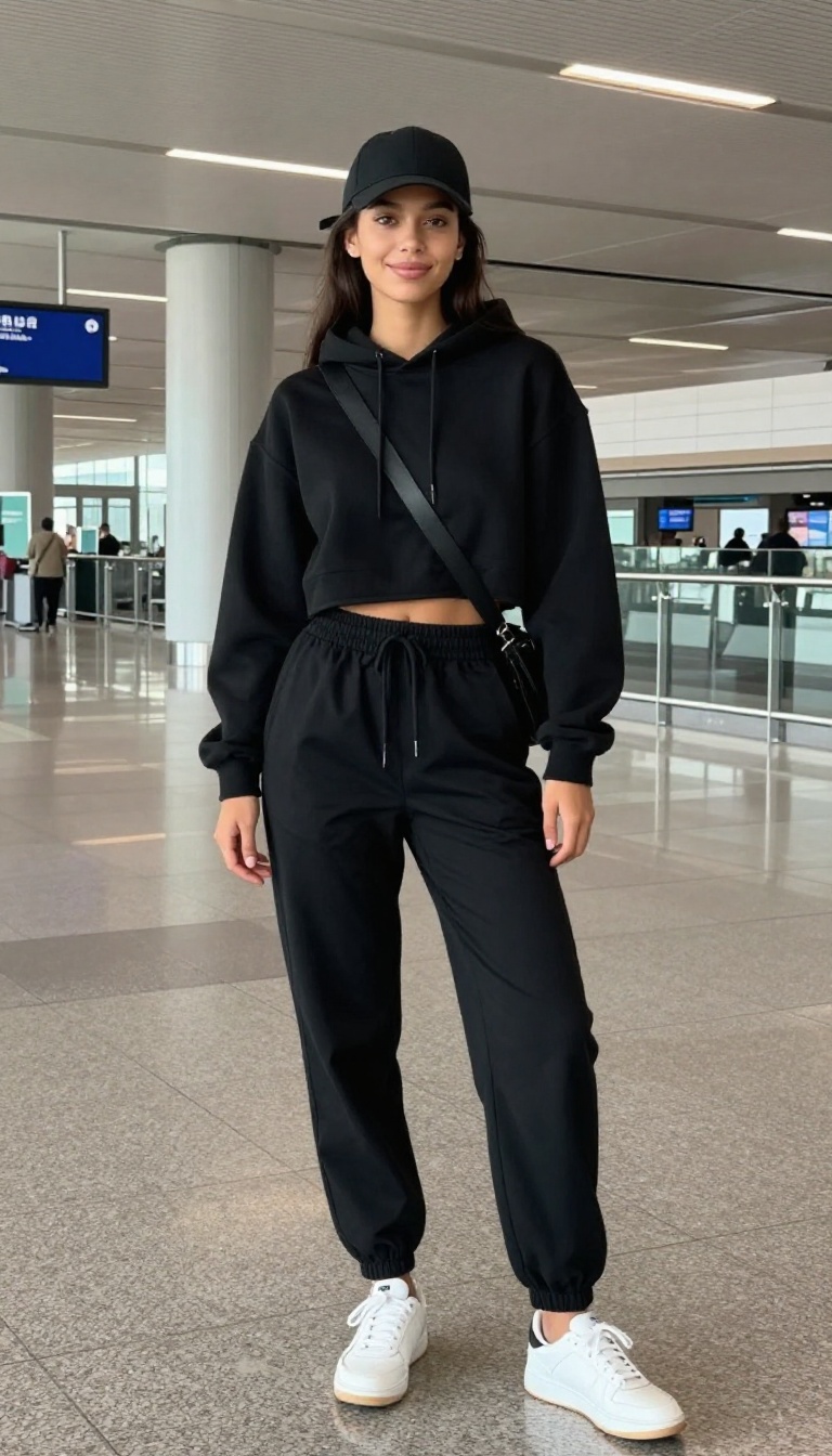 13. Black Track Pants + Hoodie