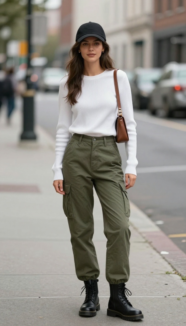 11. Cargo Pants and a Fitted Tee