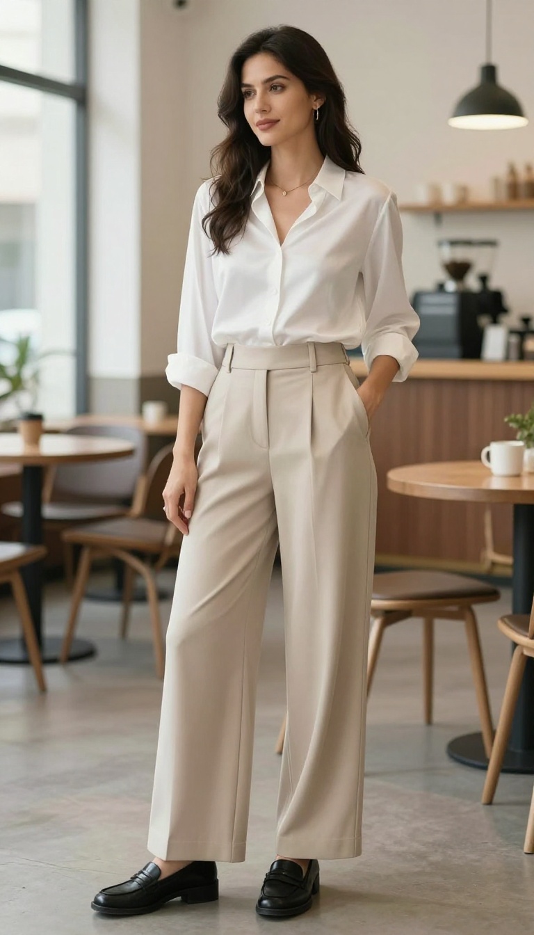 7. High-Waisted Wide-Leg Trousers