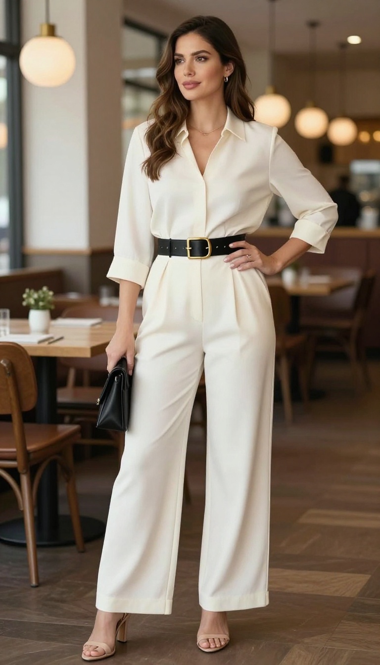 5. Tailored Jumpsuit with Statement Belt