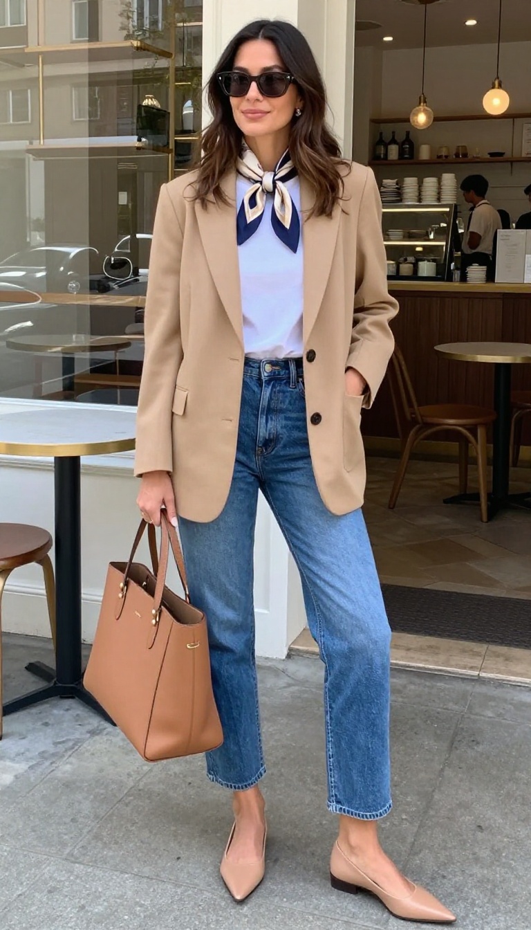 4. Cropped Jeans with a Blazer