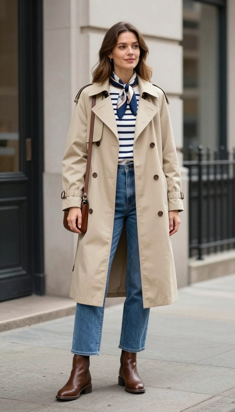 13. The Trench Coat and Jeans