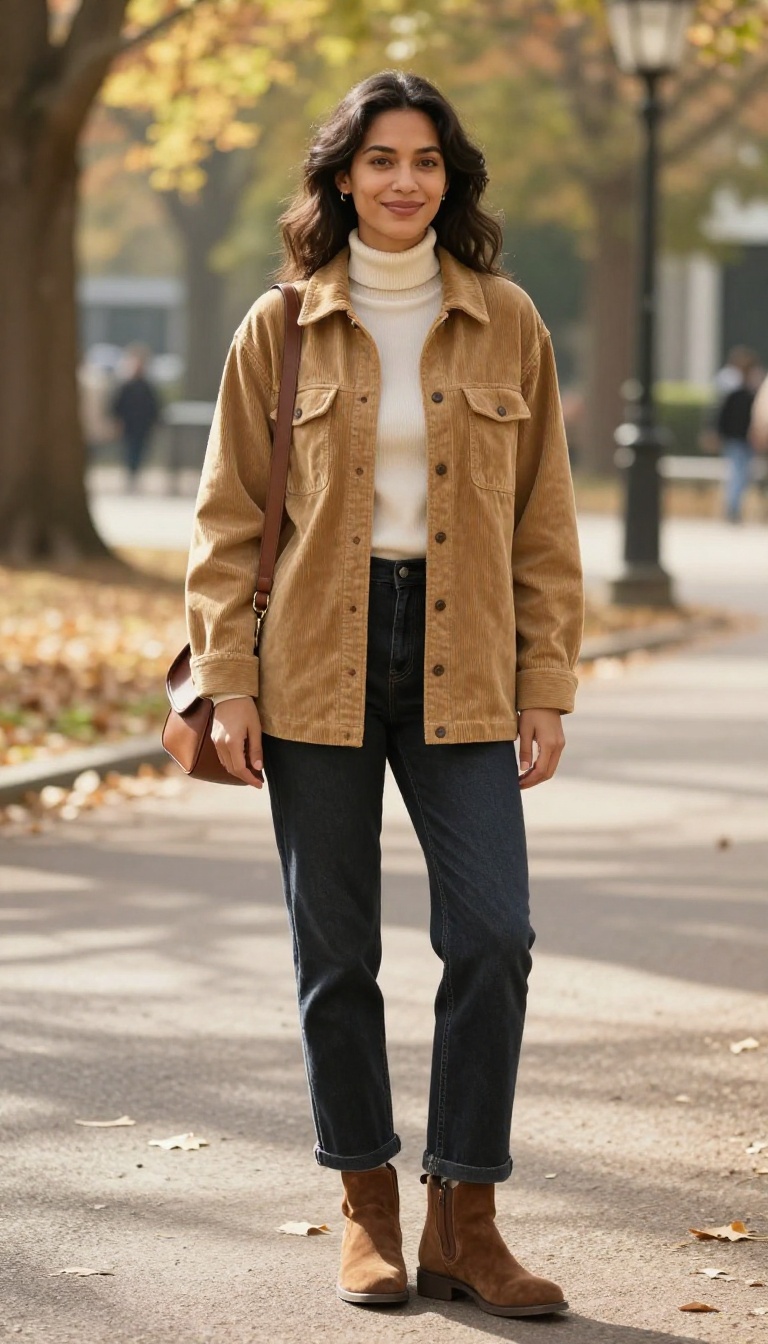 12. Corduroy Jacket and Turtleneck