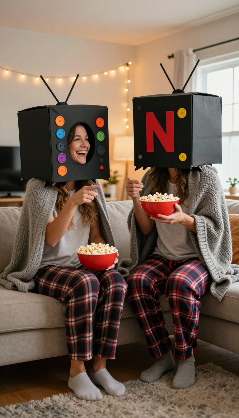 1. Netflix and Chill: Cozy Couple Costume