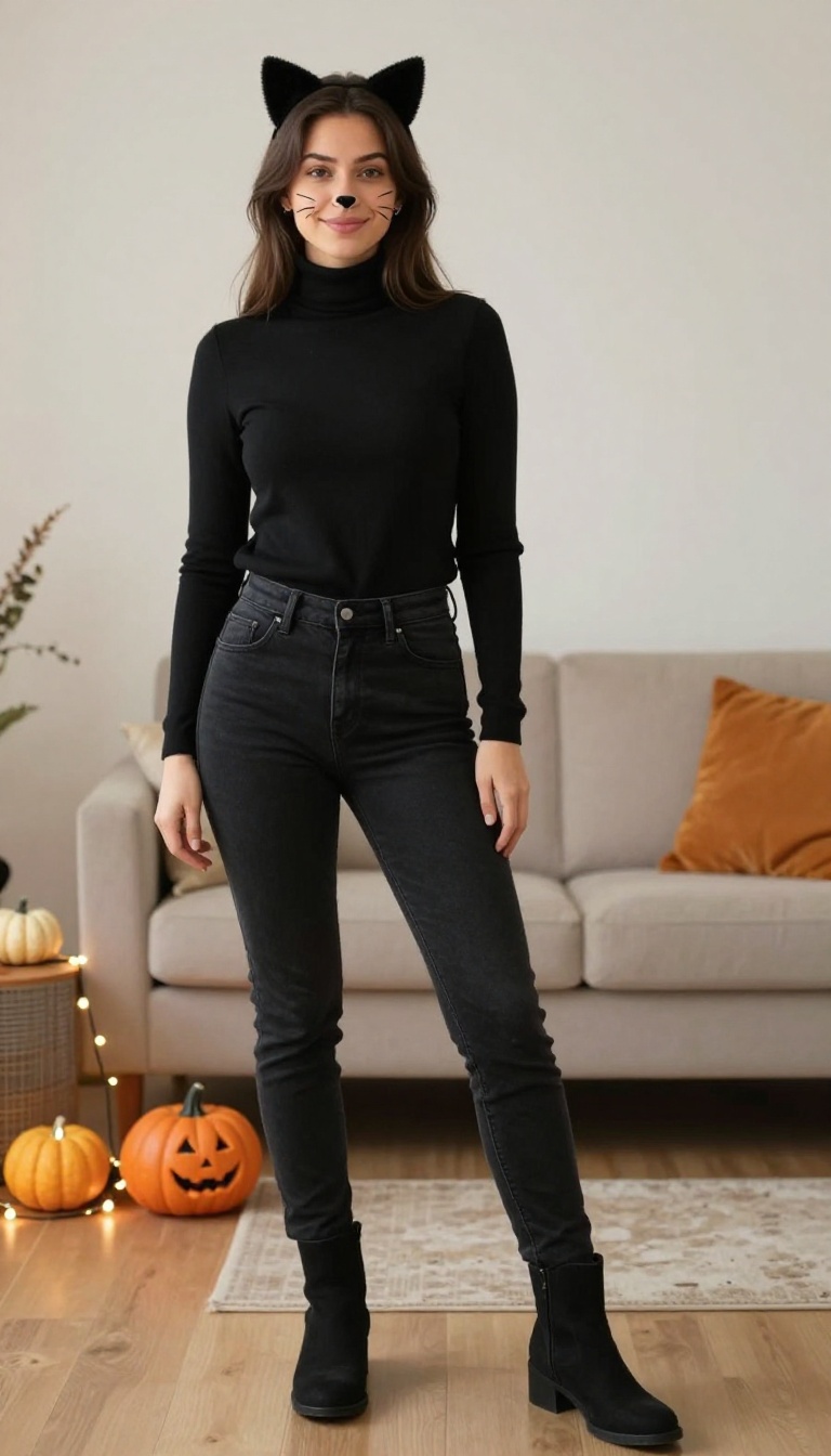 1. Cozy Black Cat