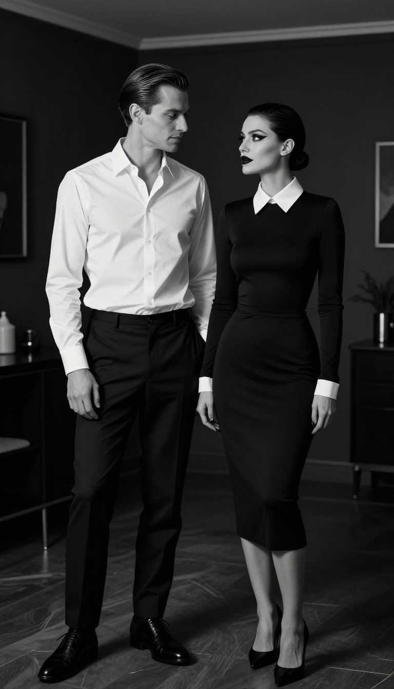 13. Vampire Couple in Monochrome
