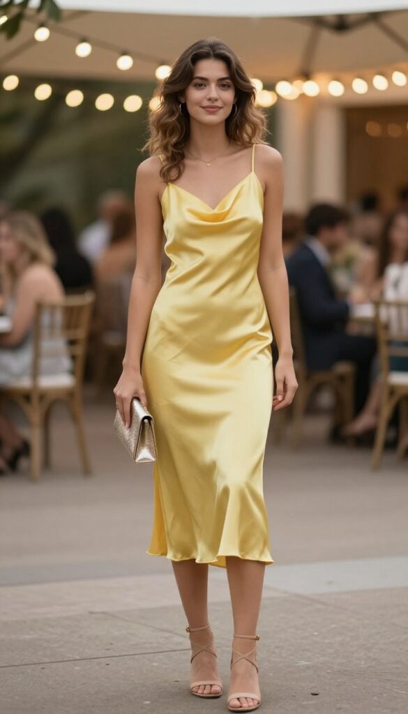 2. Sleek Satin Slip Dress