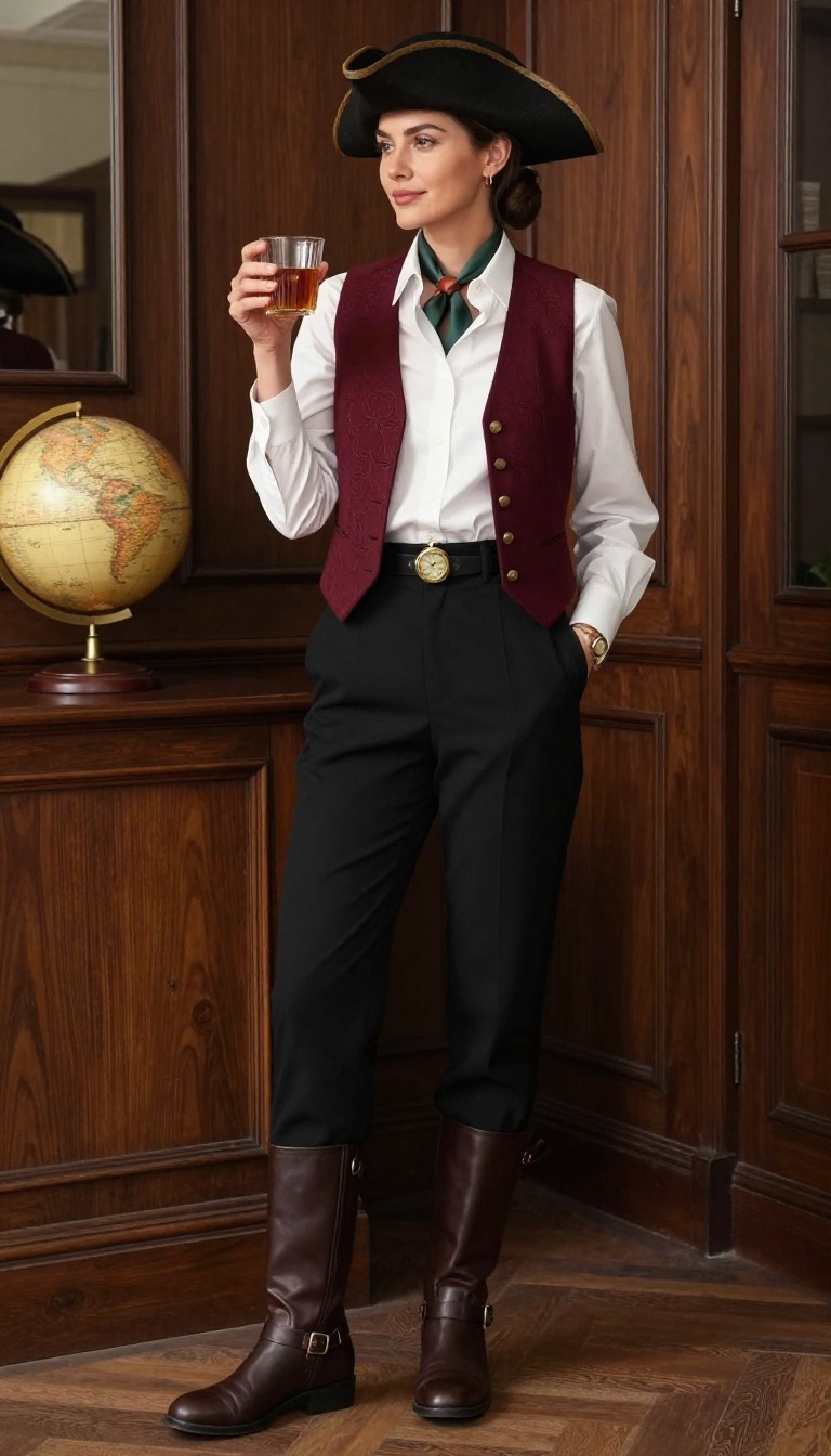 6. Dapper Pirate: Waistcoats, Pocket Watches, and Polished Charm