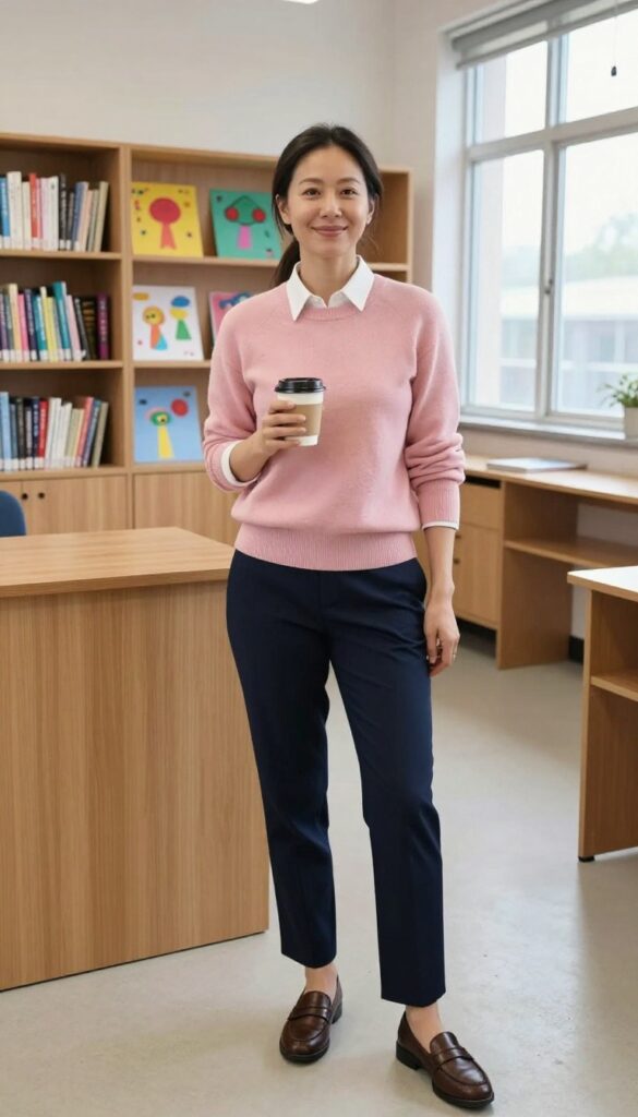 6. Layering with a Lightweight Sweater