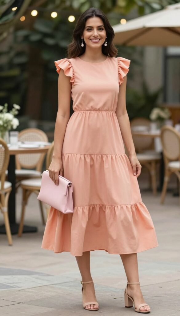4. Peachy Keen: Soft Orange Ruffles for a Romantic Vibe