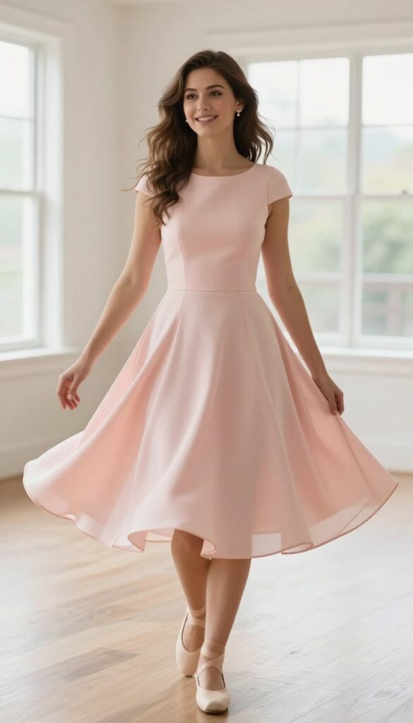 13. Classic Fit-and-Flare with Cap Sleeves