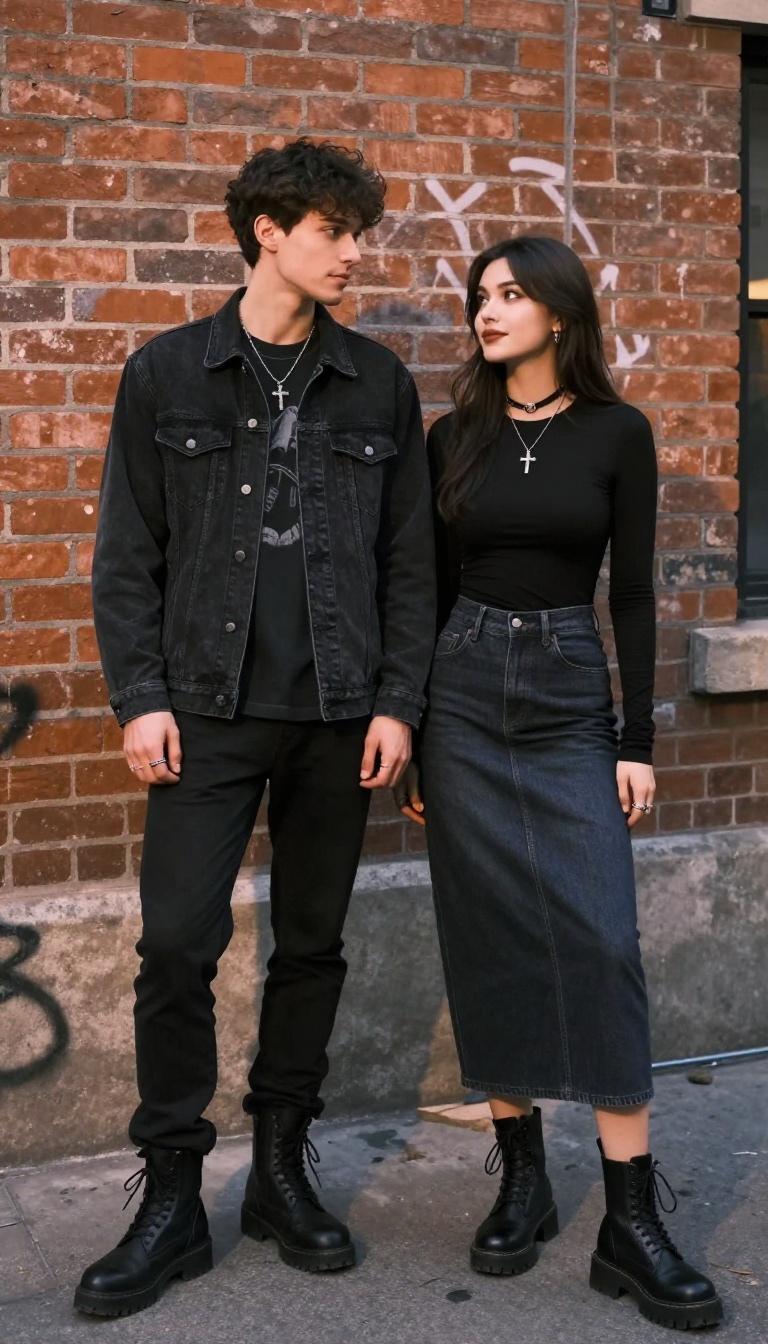 5. Vampire Couple in Dark Denim