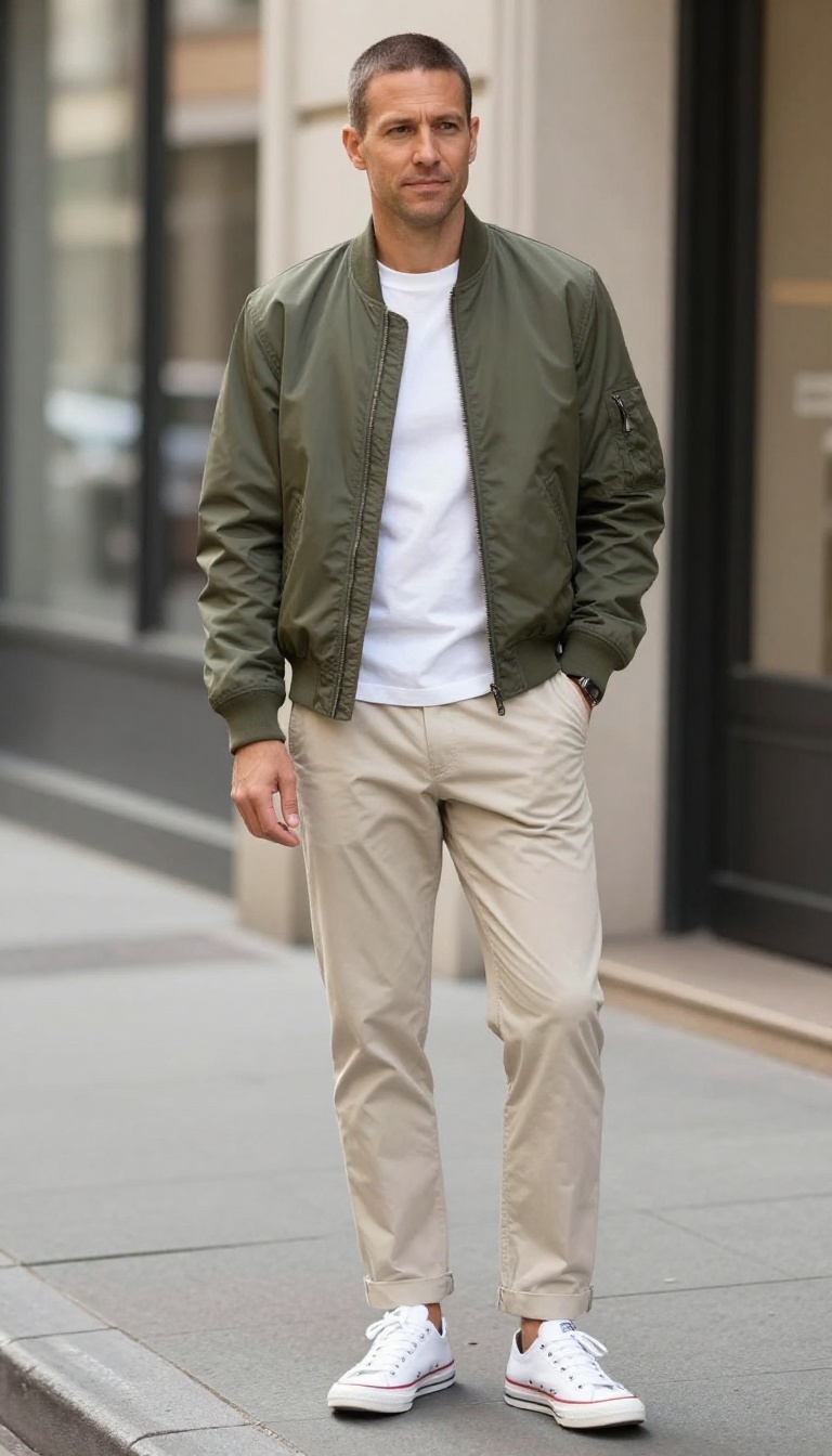 12. The Bomber Jacket and Chinos