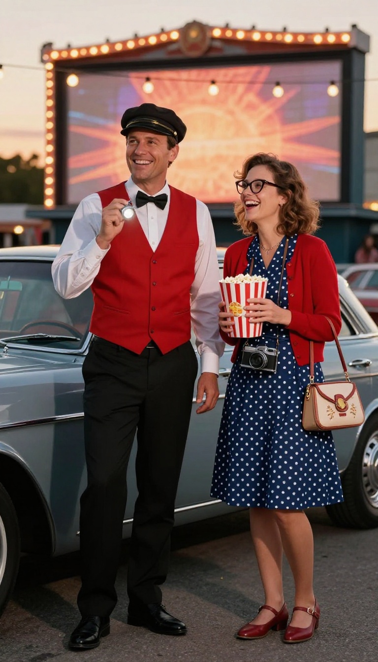 1. Retro Drive-In Movie Duo