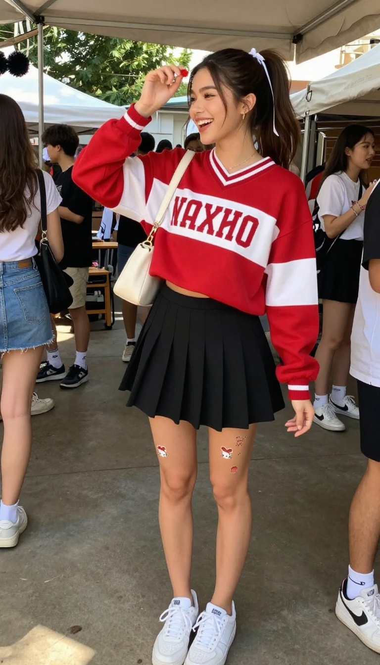 5. Sporty Cheerleader with a Modern Edge