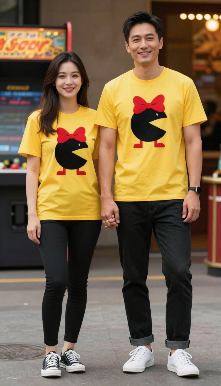 2. Retro Arcade Icons: Pac-Man and Ms. Pac-Man