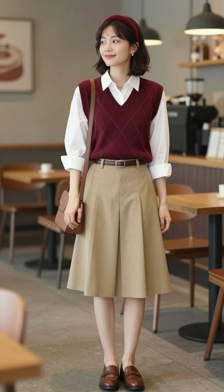 9. The Preppy Sweater Vest Look
