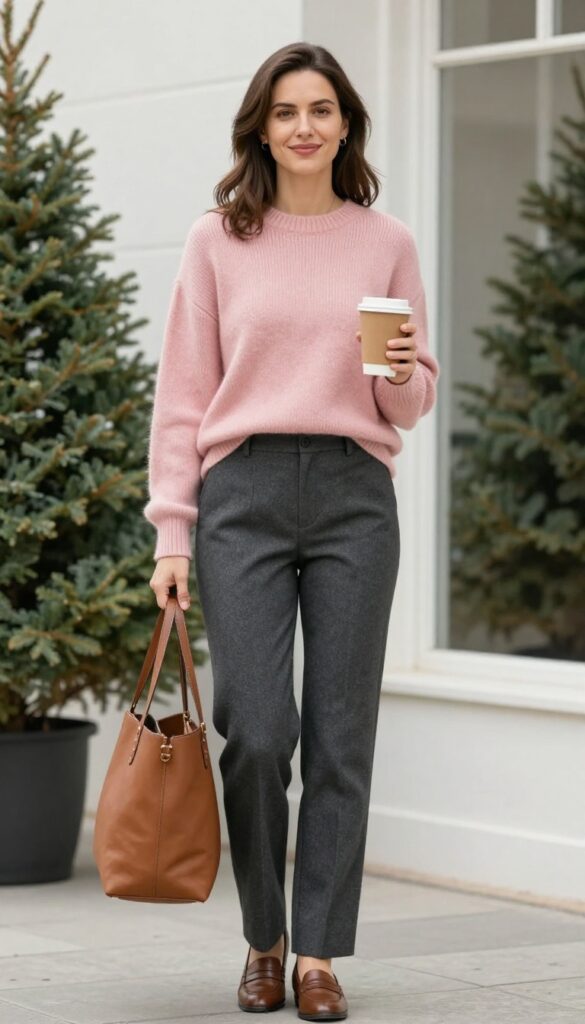 1. Polished Trousers and a Soft Knit