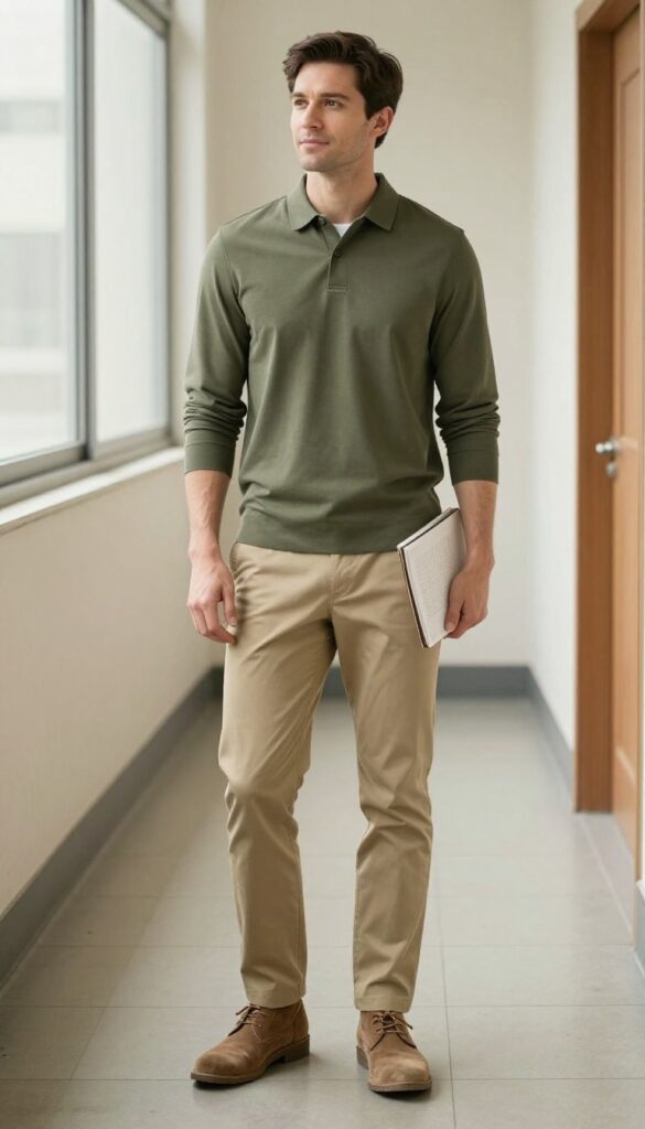 3. The Smart Casual Polo and Chinos