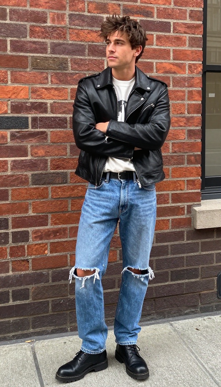 5. Leather Jacket Rebel: Edge and Attitude