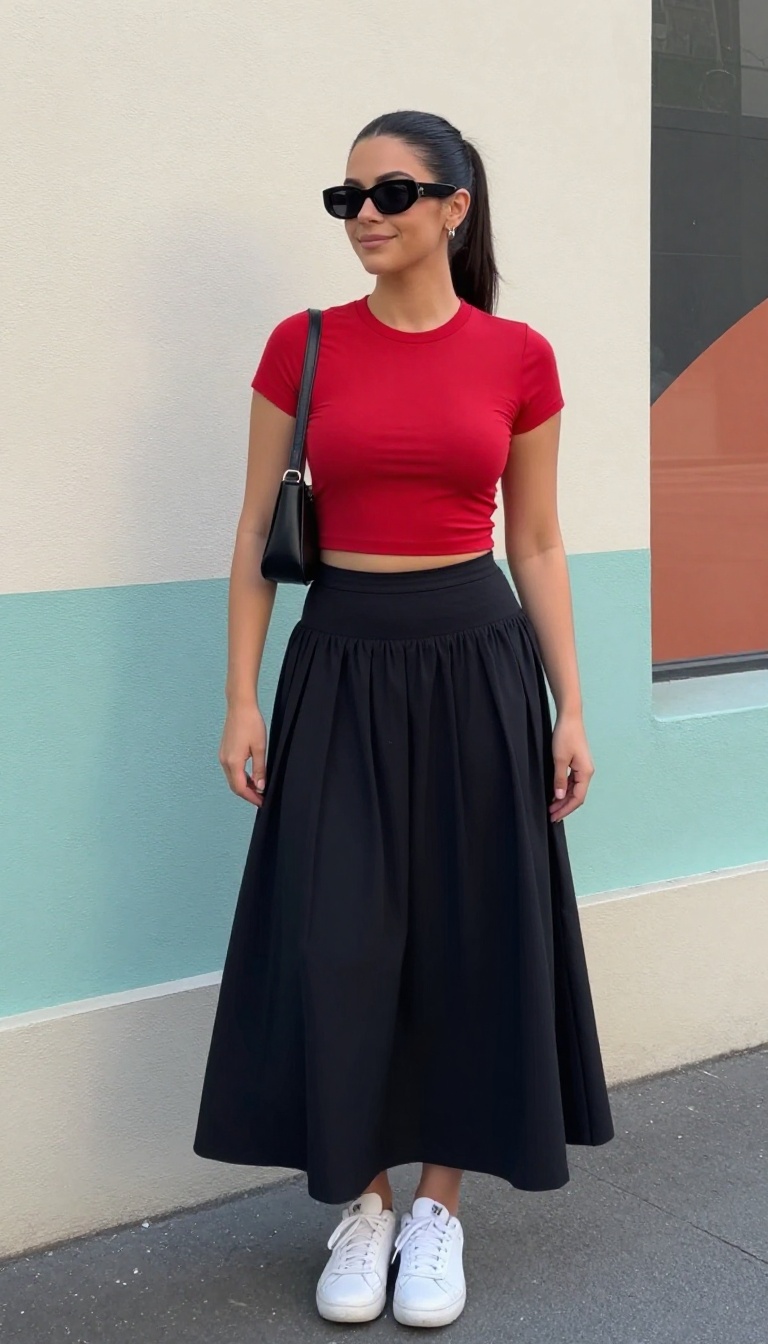 4. 1989 Era: Crop Top and High-Waisted Skirt