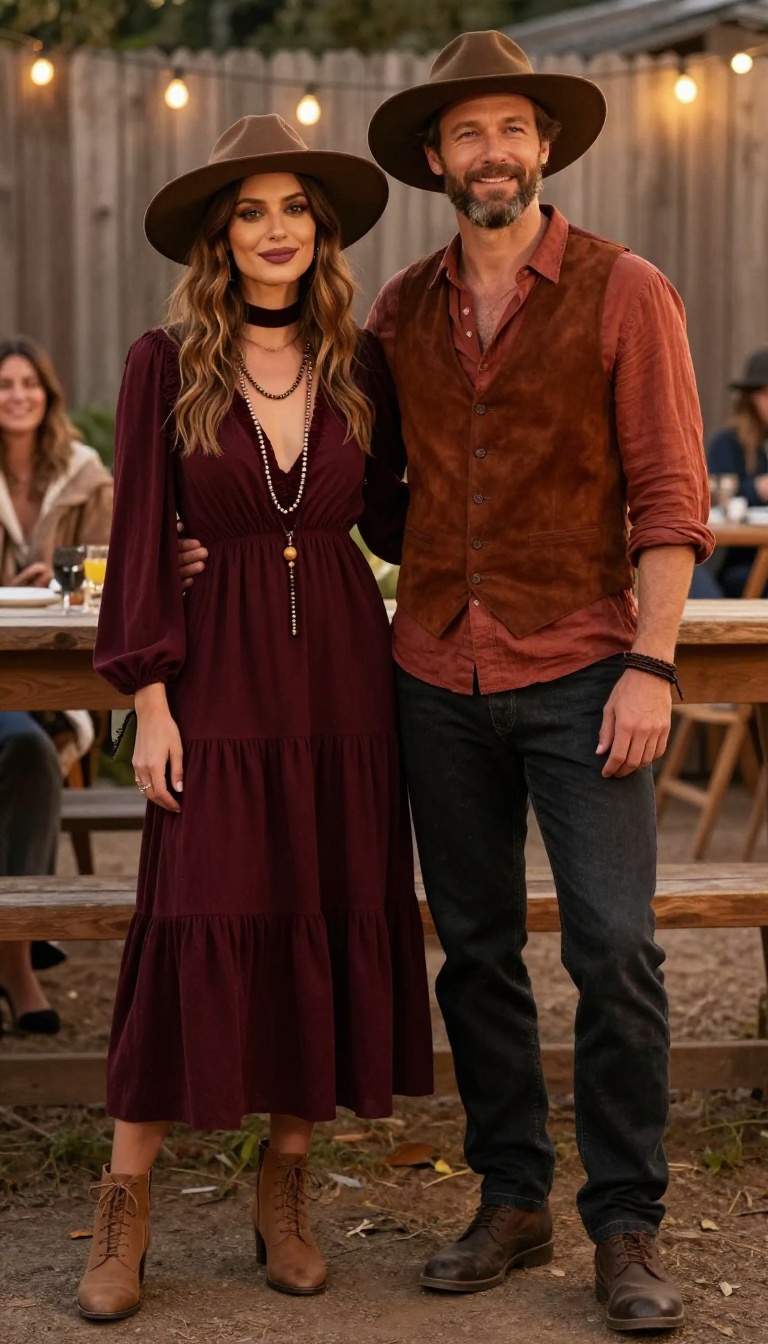 15. Vampire Couple in Dark Boho