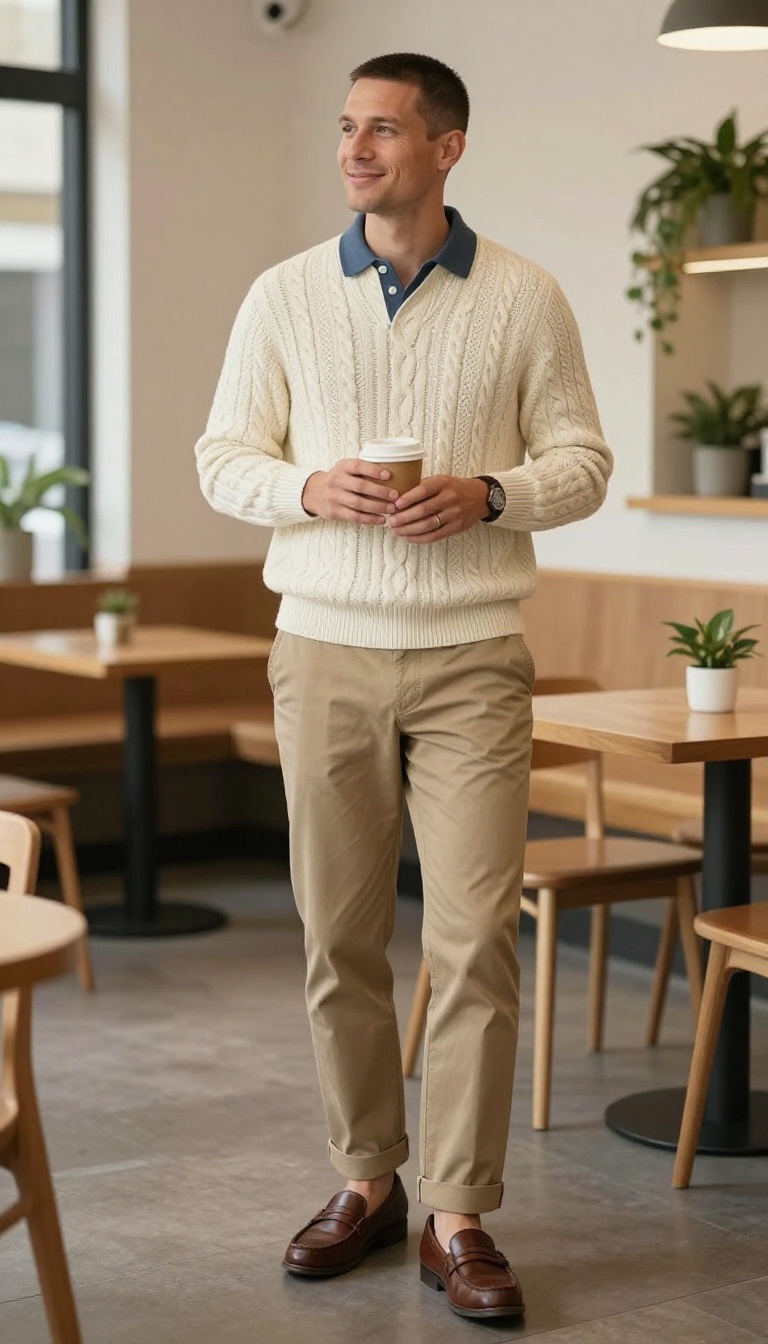 4. The Preppy Ivy League Look: Sweater Over Polo