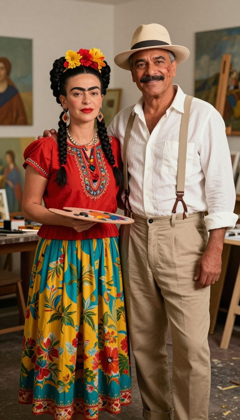 9. Artistic Pair: Frida Kahlo and Diego Rivera