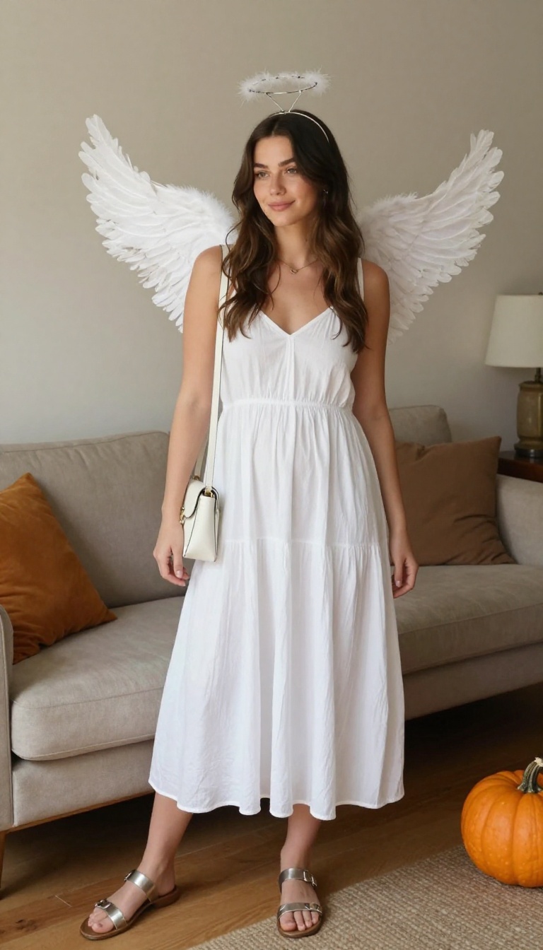 6. Angel: White Dress + Halo