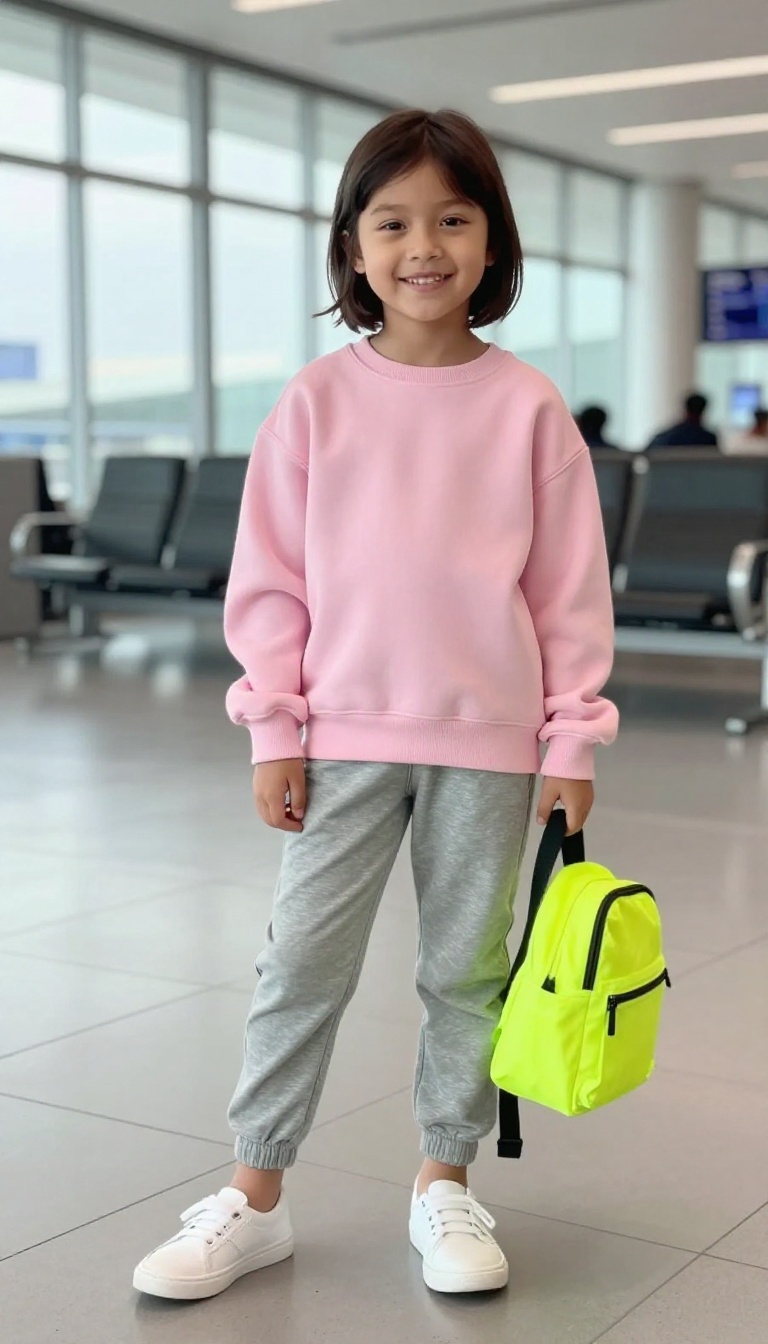 4. Pastel Sweatshirt and Parachute Pants