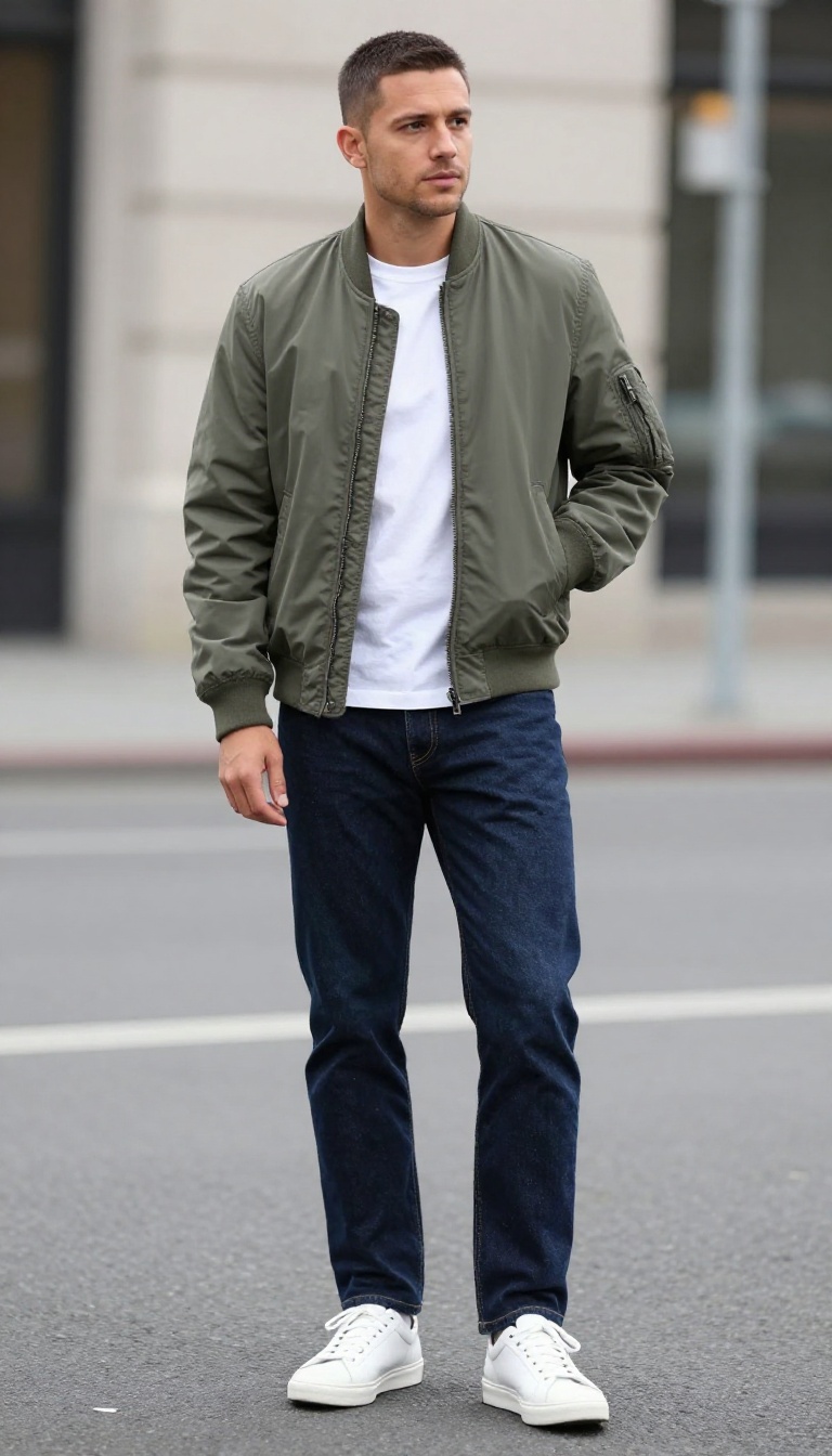 8. Bomber Jacket Cool: Effortless Outerwear