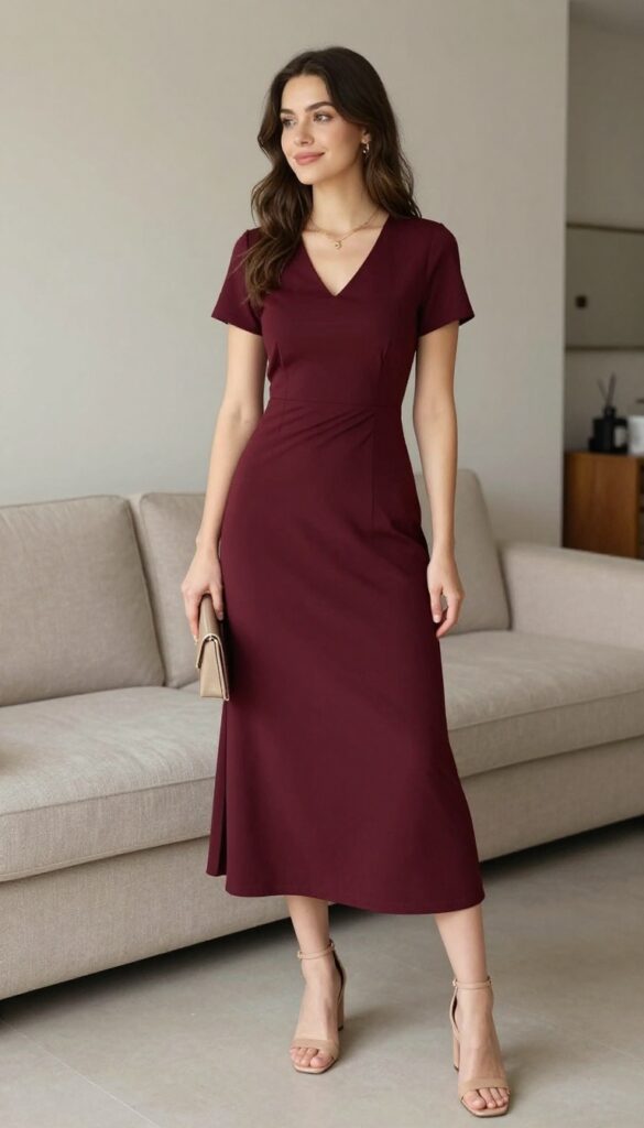 4. High-Slit Dress for a Hint of Drama