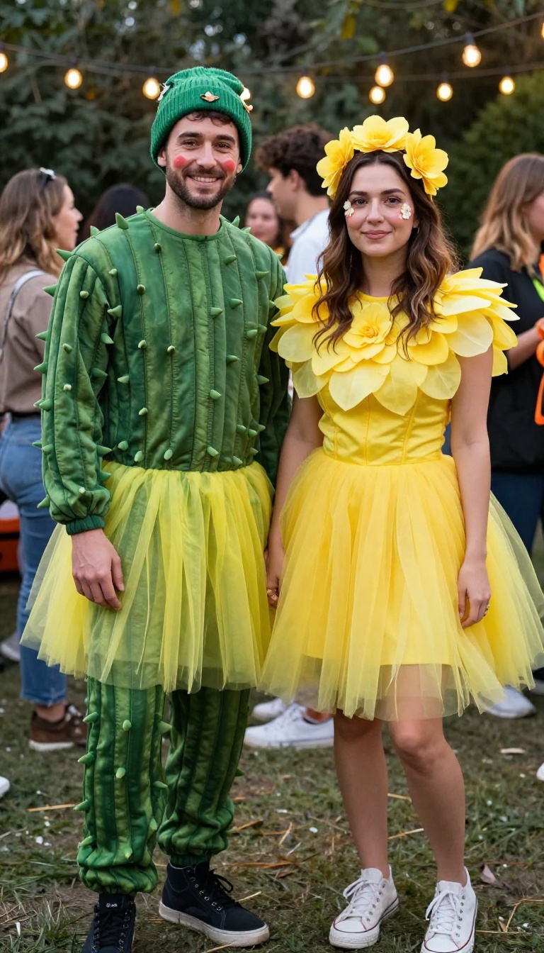 3. 'I'm Stuck on You': Cactus and Flower