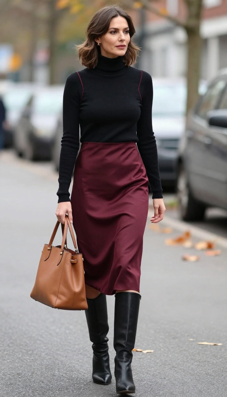 11. Turtleneck Under a Slip Dress