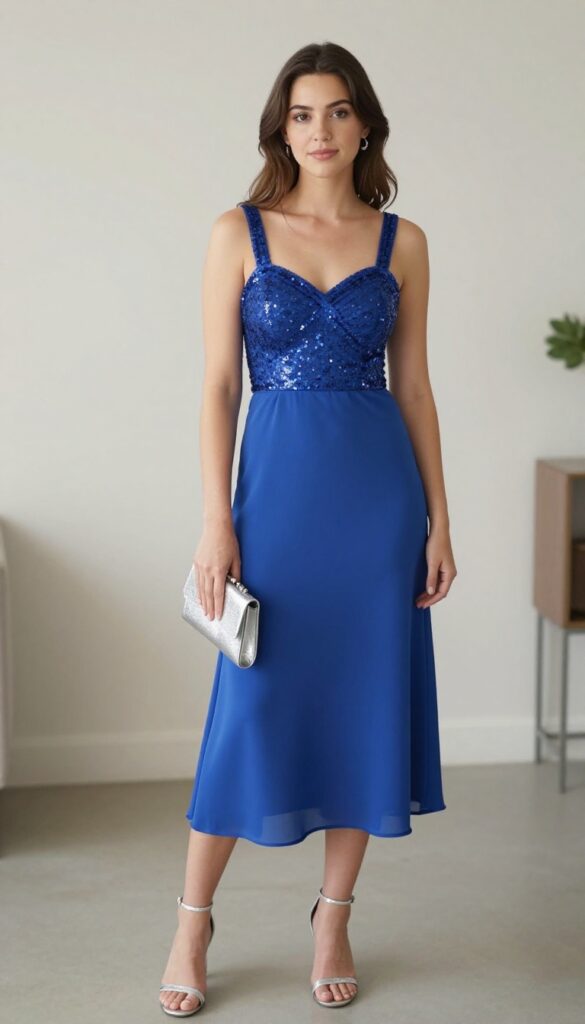 1. Classic A-Line with Sequin Bodice