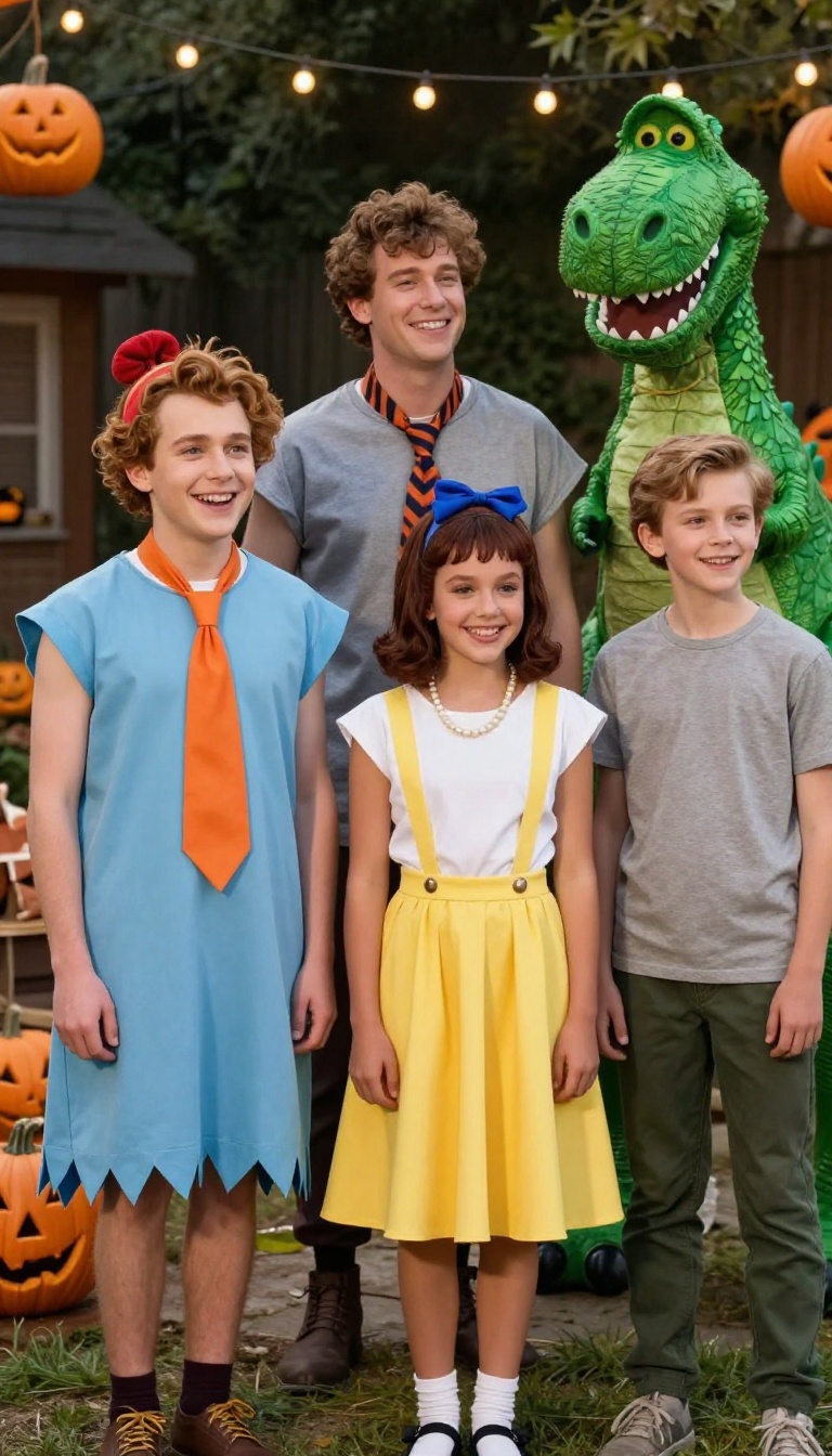 6. The Flintstones: Fred, Wilma, Barney, Betty, and Dino